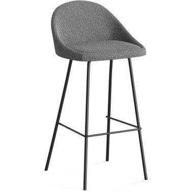Marco Boucle Bar Height Stools Set of 2 In Grey