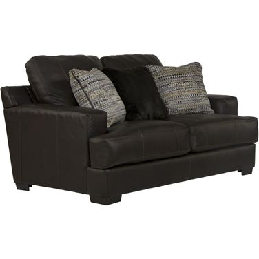 Marco Top Grain Italian Leather Match Loveseat In Chocolate