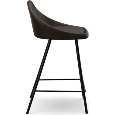Marco Vegan Leather Counter Height Stools Set of 2 In Tobacco