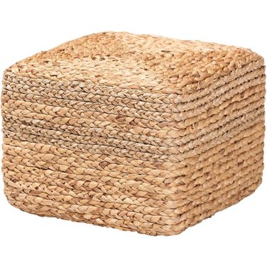Marella Seagrass Accent Footstool In Natural Brown