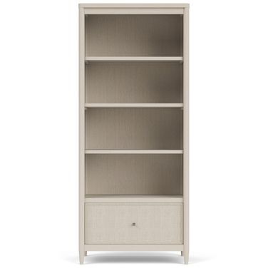 Maren Drawer Bookcase In White Sand