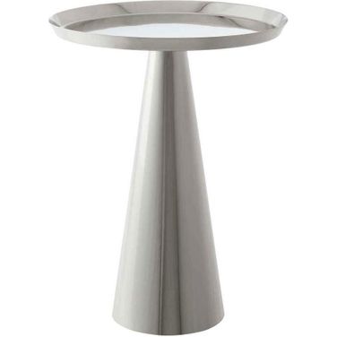 Maren Round Side Table In Nickel