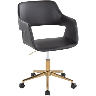 Margarite Task Chair In Black and Gold