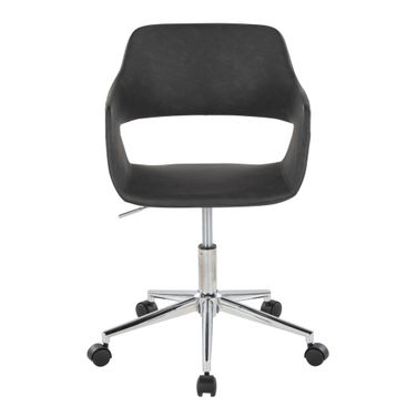 Margarite Task Chair In Grey and Chrome