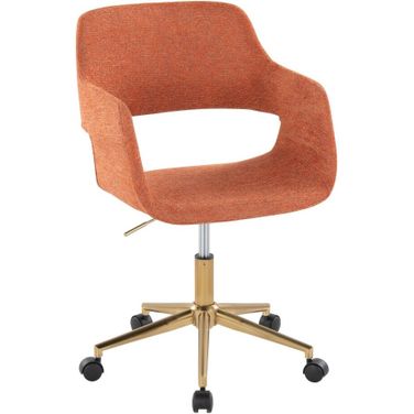 Margarite Task Chair In Orange and Gold