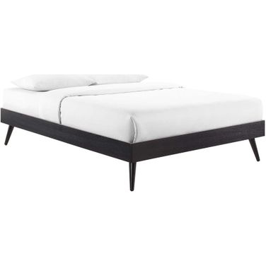 Margo King Wood Platform Bed Frame In Black