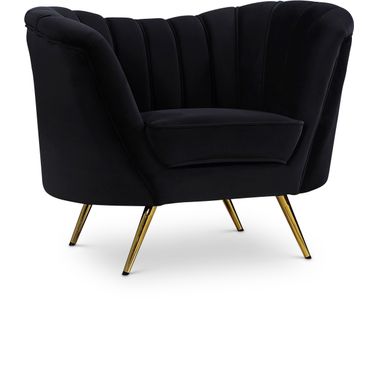 Margo Velvet Chair In Black
