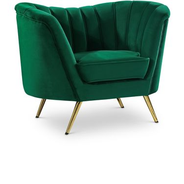 Margo Velvet Chair In Green