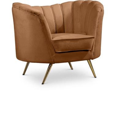 Margo Velvet Chair In Saddle