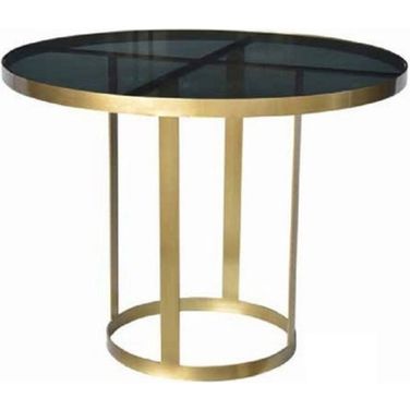 Margot Dining Table In Metallic Gold