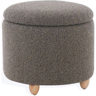 Mariabella Storage Ottoman In Dark Brown and Natural