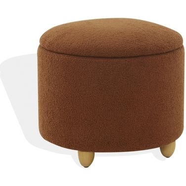 Mariabella Storage Ottoman In Rust and Natural