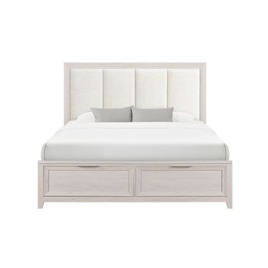 Mariah Queen Upholstered Bed In Beige