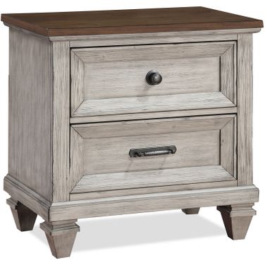 Mariana Nightstand with USB In Vintage Creme