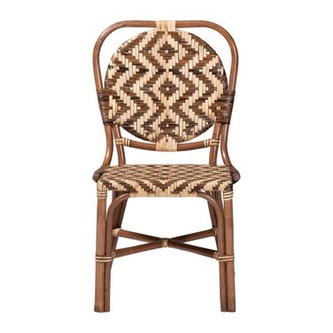 Mariano Dining Chair In Light Brown and Natural Brown
