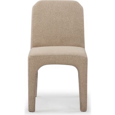 Maricelle Boucle Dining Chair Set of 2 In Light Brown