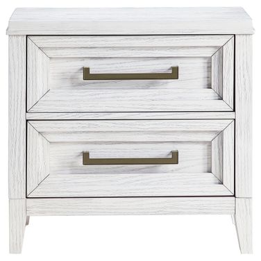 Marielle 2-Drawer Nightstand Bedside Table In Distressed White