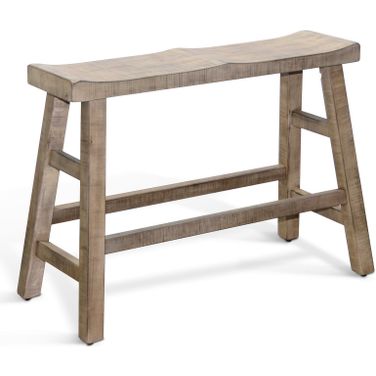 Marina Beach Pebble 24 Inch Bench With Wood Seat In Blue