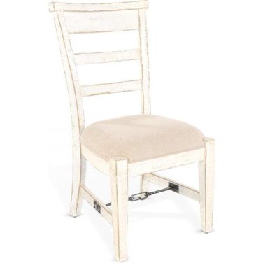 Marina Side Chair with Cushion Seat Set of 2 In White Sand