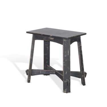 Marina Black Sand Chair Side Table In Black