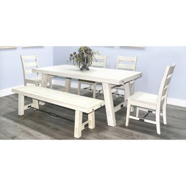 Marina Dining Room Set In White Sand
