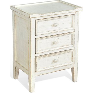 Marina End Table In White Sand