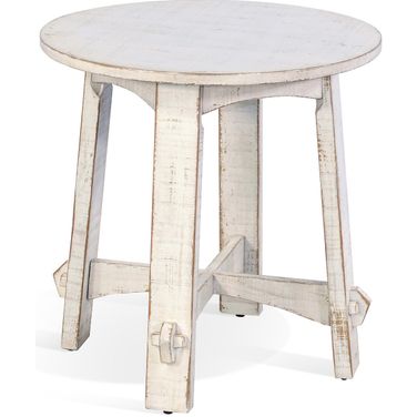 Marina End Table In White Sand