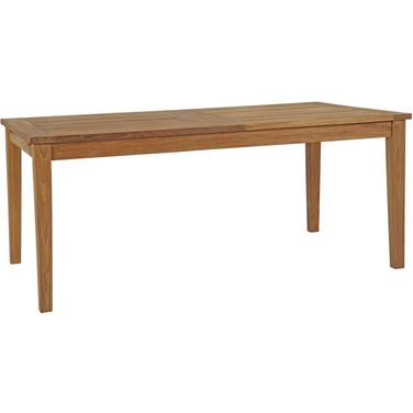Marina Extendable Outdoor Patio Teak Dining Table In Natural