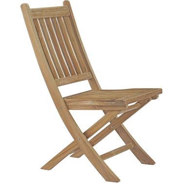 Marina Natural Outdoor Patio Teak Folding Chair