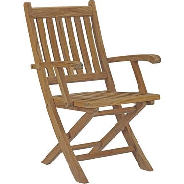 Marina Outdoor Patio Teak Folding Chair In Natural