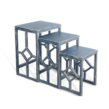 Marina Nesting Table In Ocean Blue