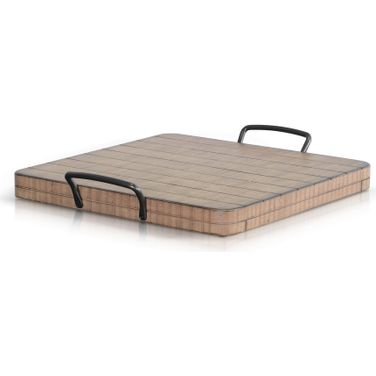 Marina Ottoman Tray In Beach Pebble