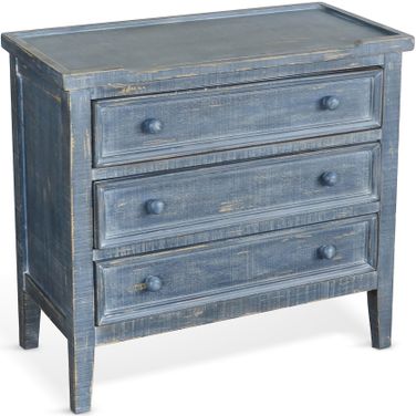 Marina Side Chest Table In Ocean Blue