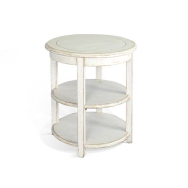 Marina Side Table In White Sand