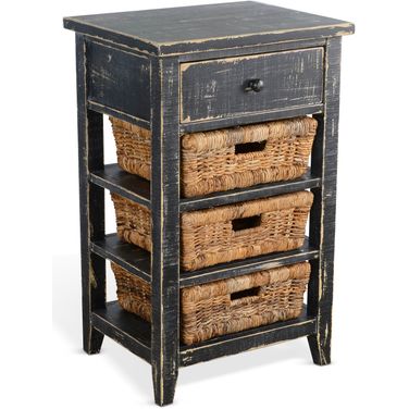 Marina Storage Table In Sand Black