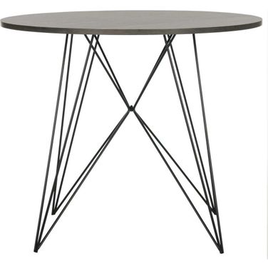 Marino Dark Grey and Black Round Dining Table