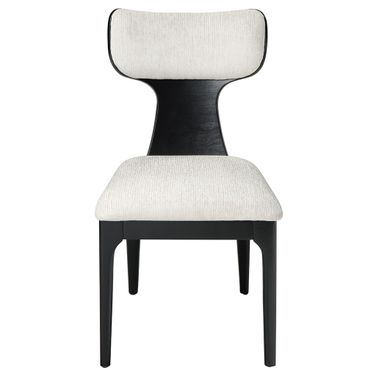 Marioly Side Chair Set of 2 In White Chenille