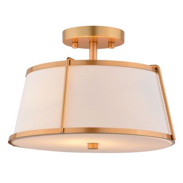 Marion 13 Inch 2 Light Semi-Flush Mount In Mystic Gold