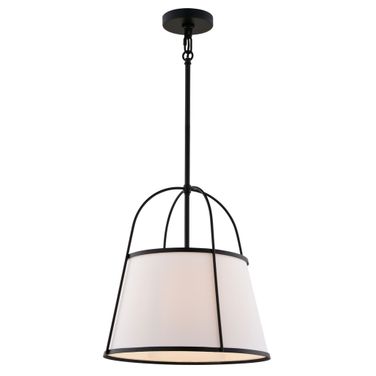 Marion 15 Inch 1 Light Pendant In Matte Black
