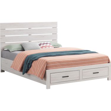 Brantford Queen Storage Bed Coastal White