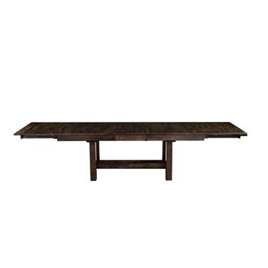 Mariposa Warm Gray 132" Extendable Rectangular Trestle Dining Table