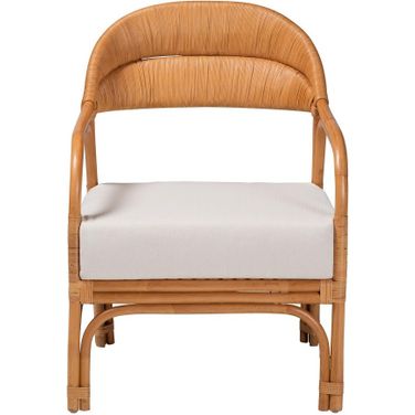Marisa Rattan Arm Chair In Light Honey