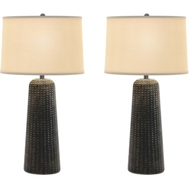 Marissa 31 Inch Resin Table Lamps Set of 2 In Brown
