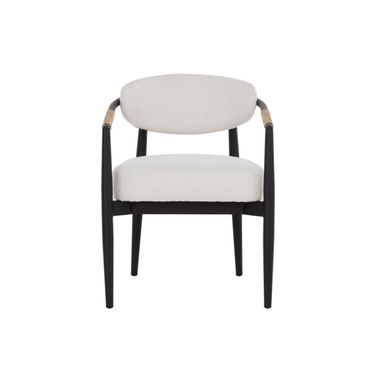 Marita Dining Armchair In Black and Louis Cream