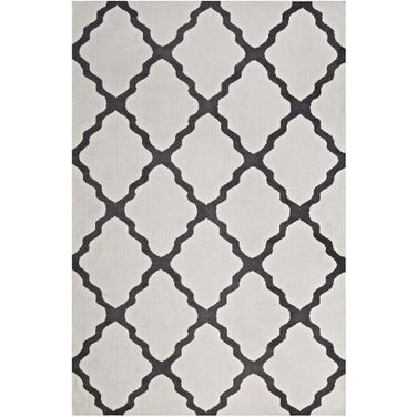 Marja Moroccan Trellis 8X10 Area Rug In Ivory and Charcoal