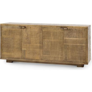 Mark 4-Door Cabinet In Antique Brass