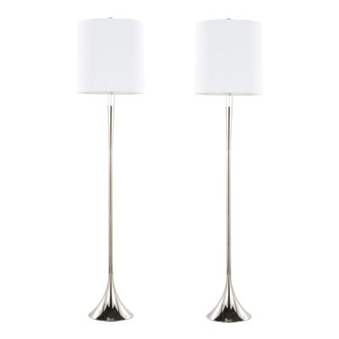 Marla 65 Inch Metal Floor Lamp Set of 2 In White