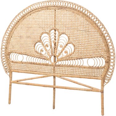 Marlette Rattan Queen Headboard In Natural Brown