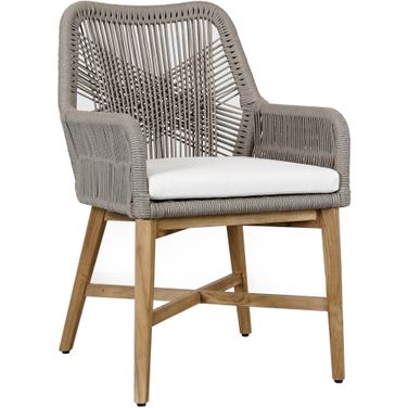 Marley Outdoor Dining Chair In Gray