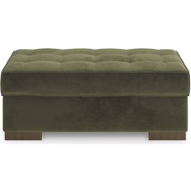 Marlow Peak Oversized Accent Ottoman In Olive